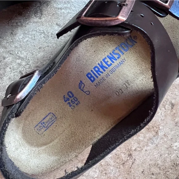 Birkenstock Brown Leather Milano Sandals Size 9 - Picture 5 of 7